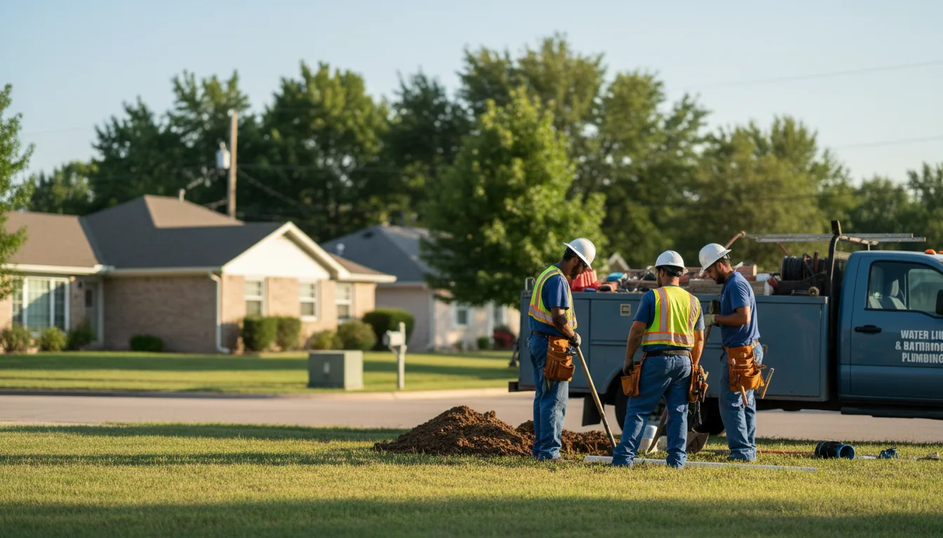 Residential water line and bathroom plumbing service in Range, AL